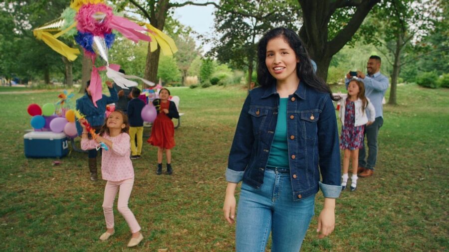 County Care Health commercial actors in a park during a child's birthday party shot by cinematographer Jason Kraynek