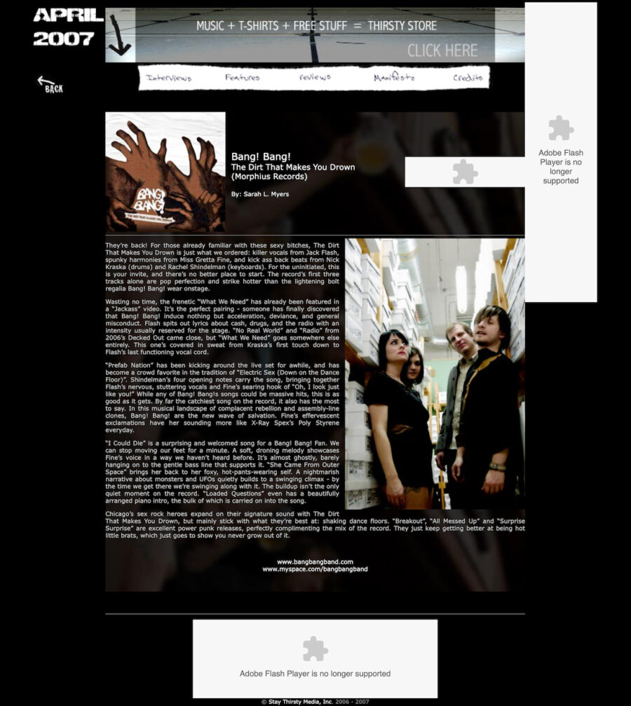 promotional photoshoot for Bang! Bang! - the Dirt that makes you Drown shot by photographer Jason Kraynek