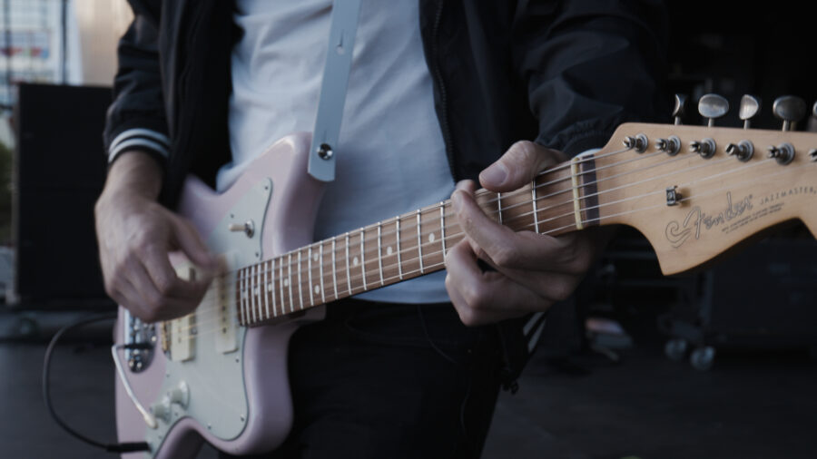 onstage from footage shot by Jason Kraynek of the tour vlog and live performance with Brett Newski