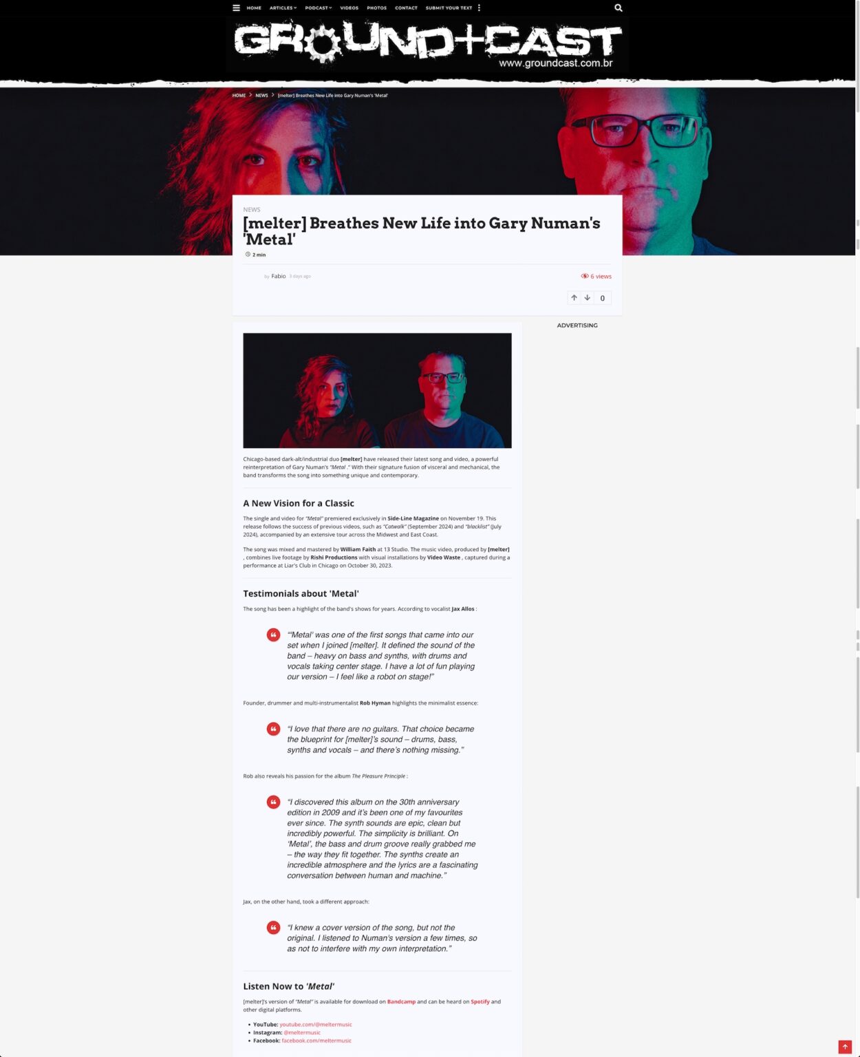 Melter – Self Titled EP | press | GroundCast