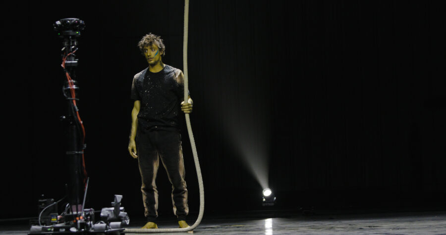 Behind the scenes during the filming of "Fire Together", a documentary featuring the worlds best dancers and performers