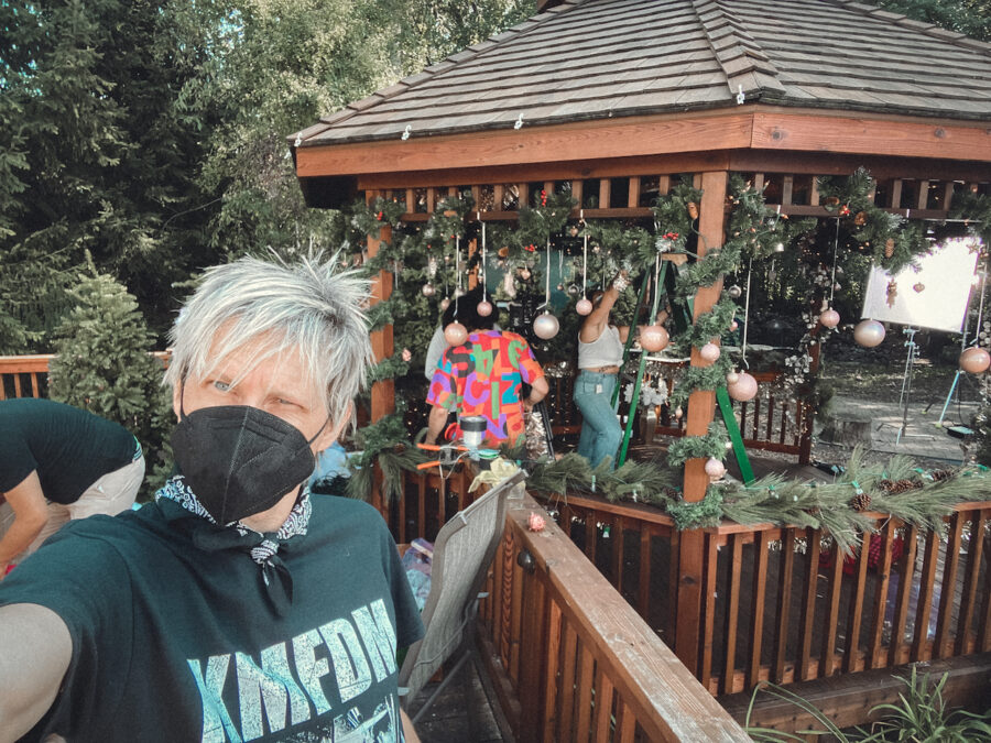 Behind the scenes from the ION movie 'the Christmas Thief' by cinematographer Jason Kraynek