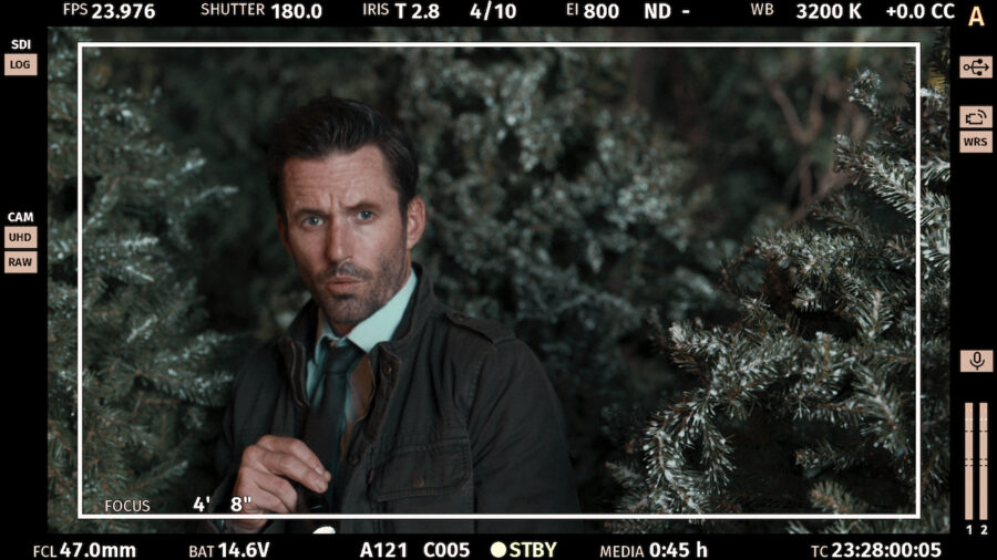 Behind the scenes from the ION movie 'the Christmas Thief' by cinematographer Jason Kraynek