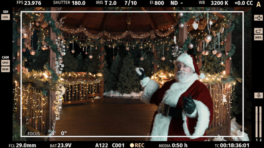 Behind the scenes from the ION movie 'the Christmas Thief' by cinematographer Jason Kraynek